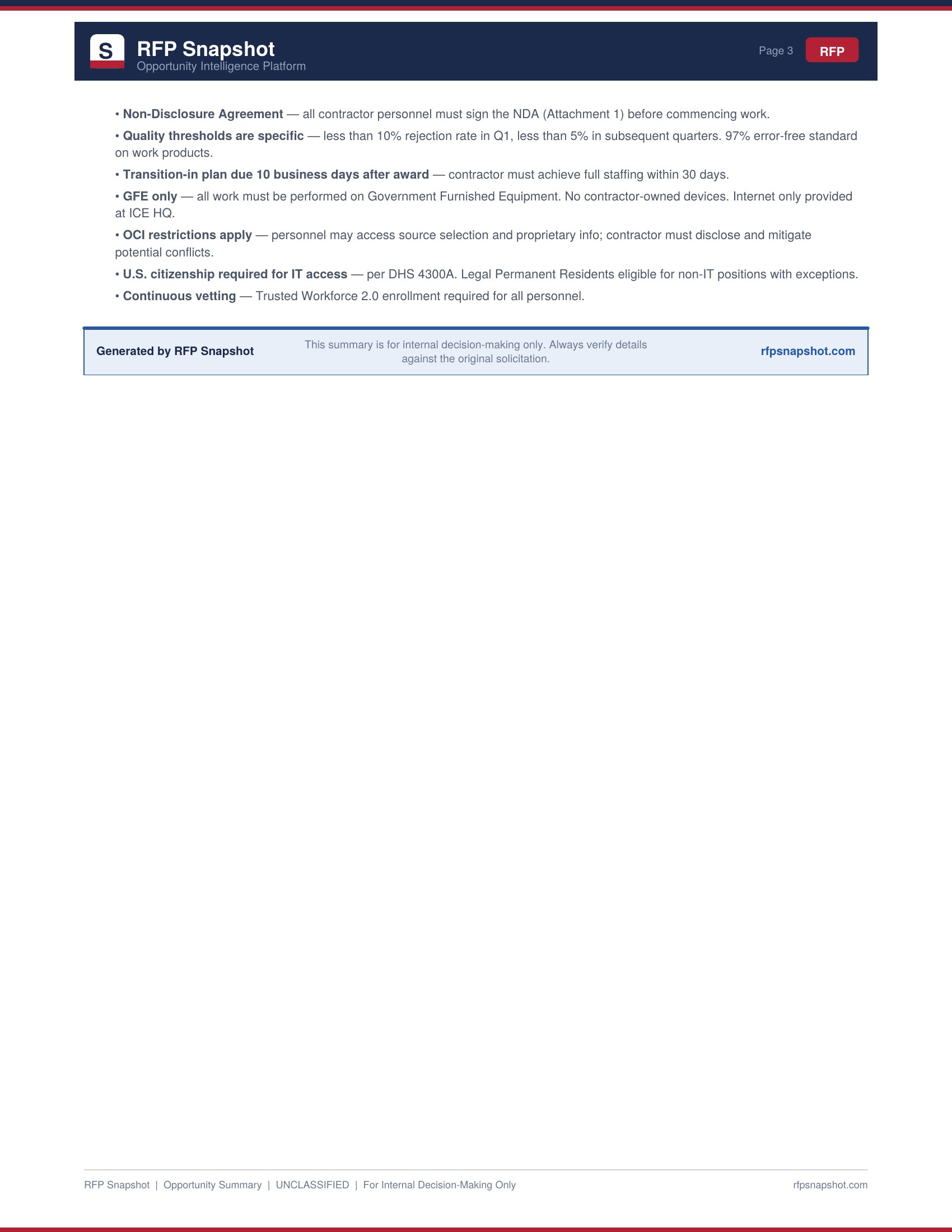 ICE Opportunity Snapshot Page 3